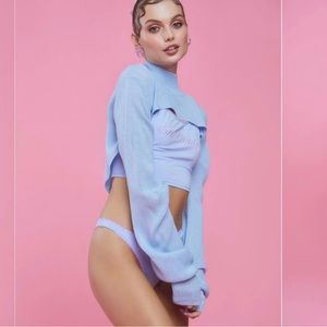 Dolls Kill Turtleneck Shrug Sweater Crop